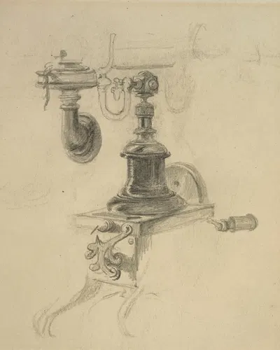 Untitled [study of a telephone] by Петр ван дер Вельден — digital art print download