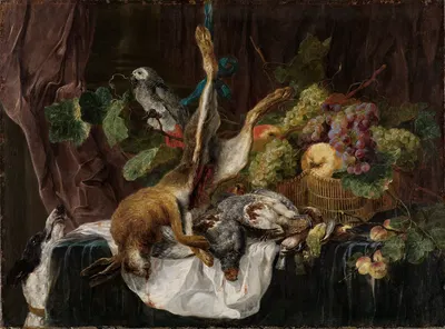 Jagdstillleben mit Papagei by Ян Фит — digital art print download