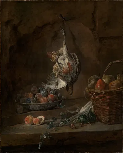 Still life with dead partridge by Жан Симон Шарден — digital art print download