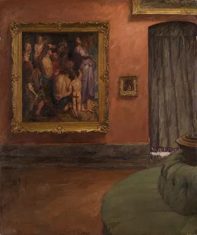 Niederländersaal in der Kunsthalle Karlsruhe by Отто Гребер, 1916 — digital art print download