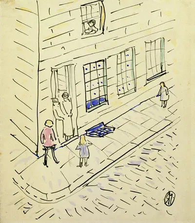 Figures in a doorway by Рэймонд Макинтайр — digital art print download