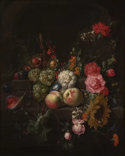Still Life with Flowers and Fruit by Cornelis de Heem — digital art print download