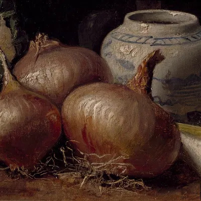 Still Life with Onions by Eugène Jansson, 1882 — digital art print download