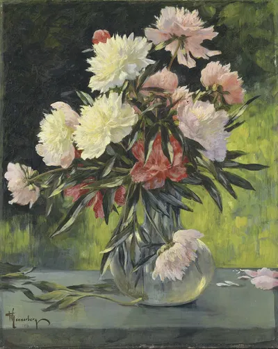 Peonies by Gunnar Gunnarsson Wennerberg, 1898 — digital art print download
