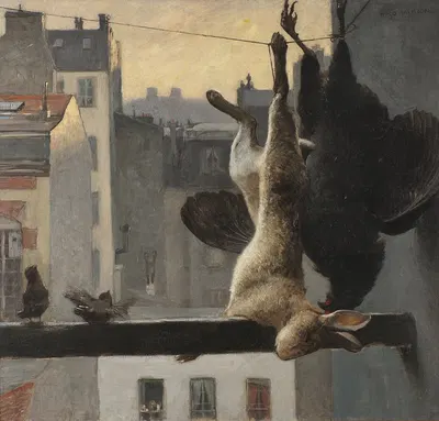 City view with still life by Хуго Сальмсон — digital art print download