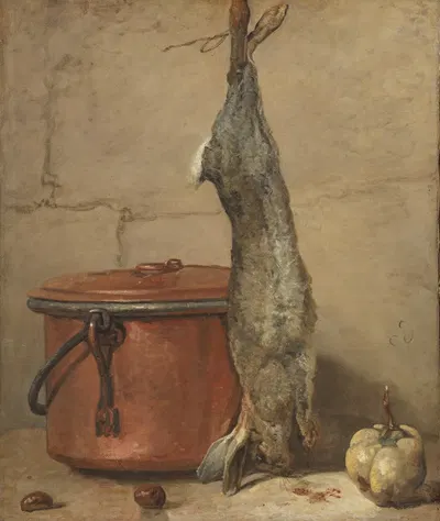 Rabbit and Copper Pot by Жан Симон Шарден — digital art print download