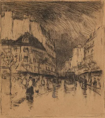 Street Scene, Paris by Robert Henri, 1898 — digital art print download