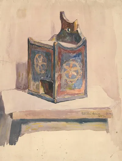 Drevená soľnička by Konštantín Kövári-Kačmarik, 1904 — digital art print download