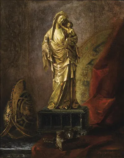 Vierge du Louvre du XIVe siècle by Люсиен или К. Люцян Пшепиорский, 1886 — digital art print download