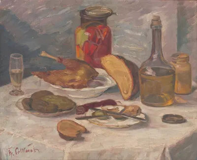 Banquet Still Life by Штефан Полкораб, 1943 — digital art print download