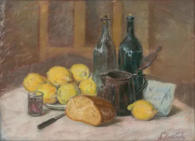 Still Life with Lemons by Штефан Полкораб, 1942 — digital art print download