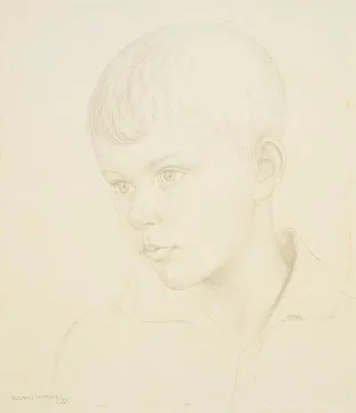 Portrait of the artist's son, Michael by Роланд Хипкинс, 1935 — digital art print download