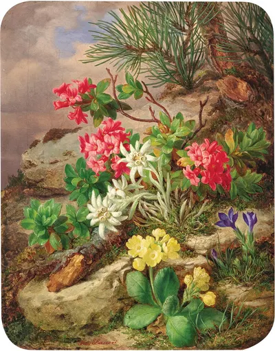 Alpenblumen by Josef Lauer — digital art print download