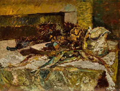 Still Life with Sardines and Sea-Urchins by Адольф Монтичелли, 1880-1882 — digital art print download
