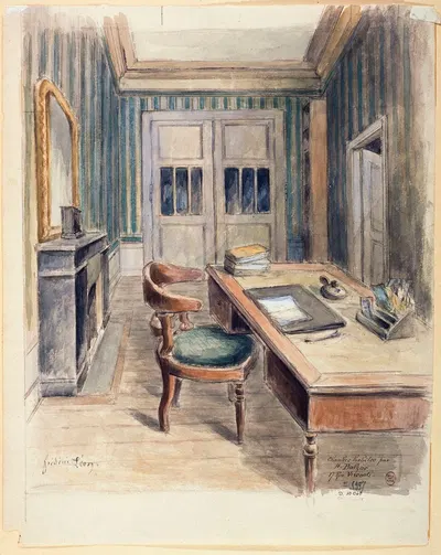 Chambre de la maison habitée par Honoré de Balzac by Фредерик Леон — digital art print download