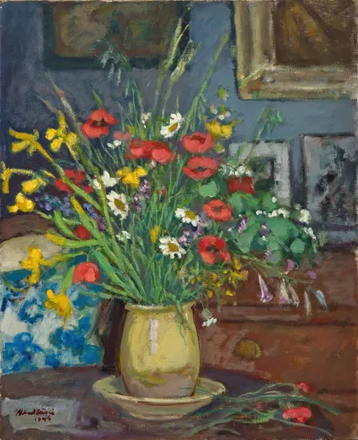 Bouquet de fleurs by Albert André, 1946 — digital art print download