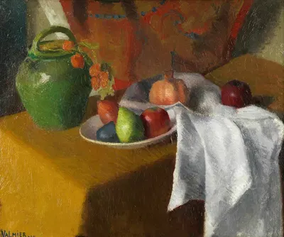 Nature morte à la draperie by Жорж Вальмье, 1910 — digital art print download