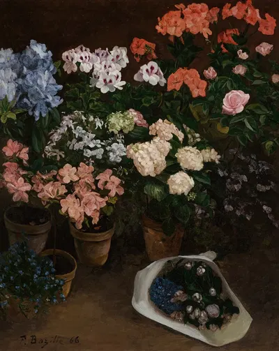 Pot de fleurs by Фредерик Базиль, 1866 — digital art print download
