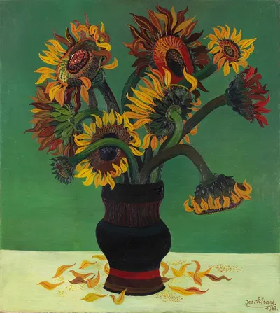 Sonnenblumen (Sunflowers) by Йозеф Шарль, 1933 — digital art print download