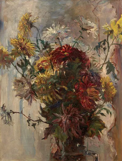 Bouquet of flowers in a glass bowl by Мари Браккемонд — digital art print download