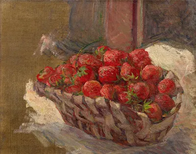 The basket of wild strawberries by Мари Браккемонд — digital art print download
