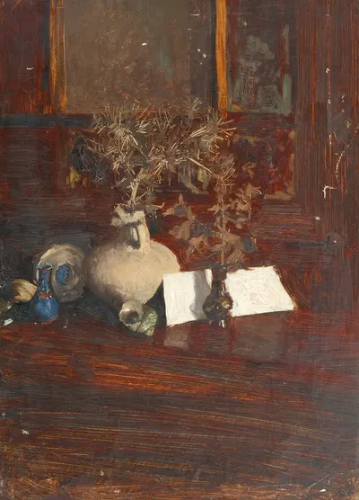 Stillleben mit Disteln by Alexander Rothaug, 1895 — digital art print download