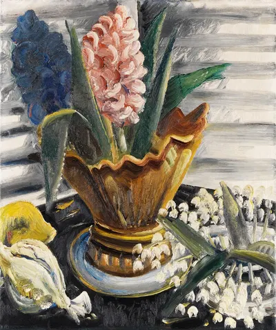 Stillleben mit Maiglöckchen by Paul Kleinschmidt, 1930 — digital art print download
