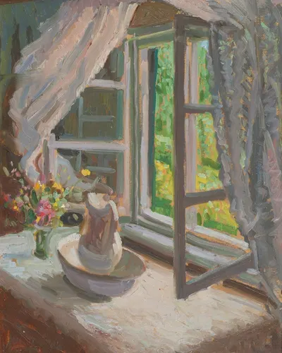 Fenster mit Waschbecken by Вильгельм Леглер — digital art print download