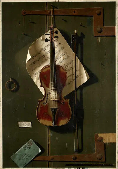 The old violin by William Michael Harnett, 1887 — digital art print download