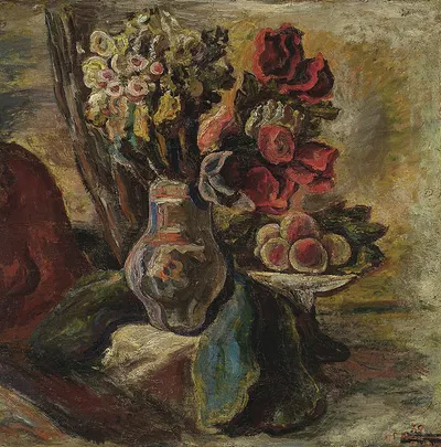 Still life – Flowers and fruit by Феличьян Щенсный Ковардский, 1929 — digital art print download