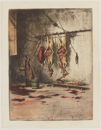 La boucherie, Honfleur by Анри-Шарль Герар, 1888 — digital art print download