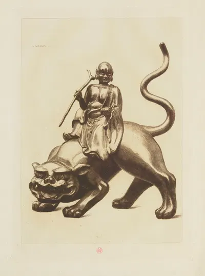 Sennin sur un tigre, bronze, collection Henri Cernuschi by Анри-Шарль Герар, 1882 — digital art print download