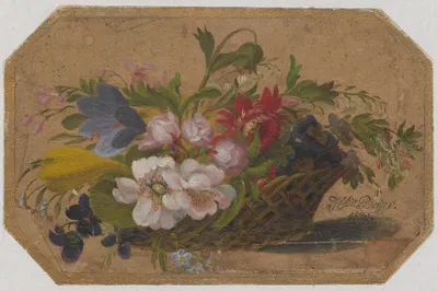 Kosz kwiatów by Henryka Beyer, 1820-1829 — digital art print download