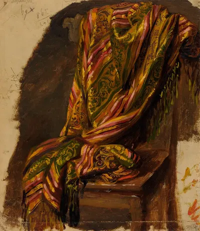 Study of drapery by Юзеф Симмлер — digital art print download