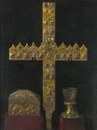 Cross of prince’s diamonds, so-called ‘Saracen-Sicilian box’ and so-called ‘rummer of St. Jadwiga of Silesia’ by Леон…