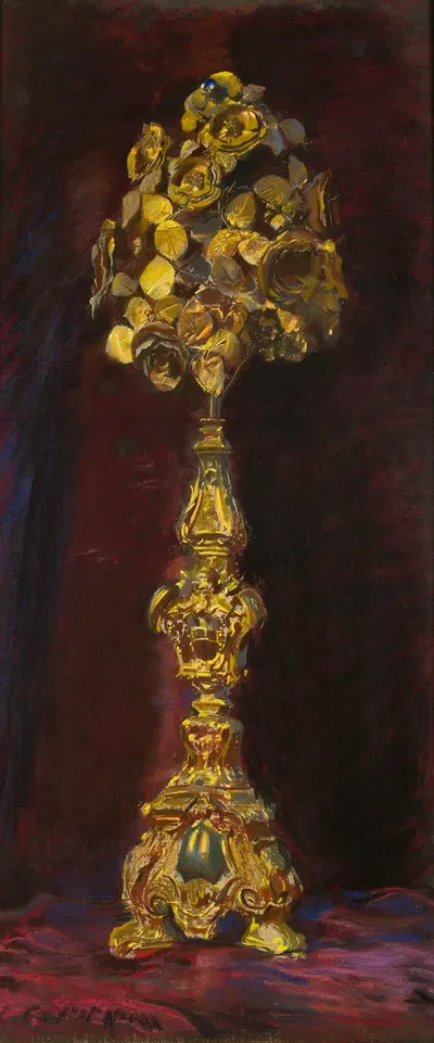 Golden rose by Леон Вычулковский, 1907 — digital art print download