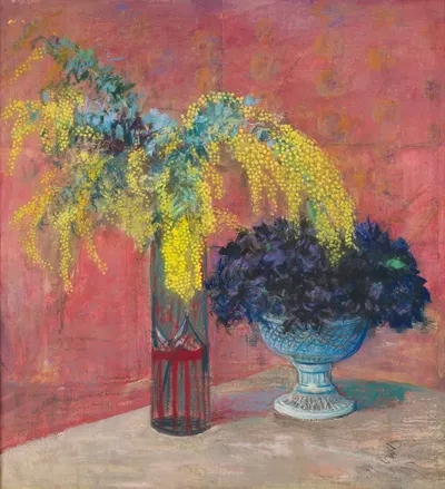 Mimosa and violets by Леон Вычулковский, 1910 — digital art print download