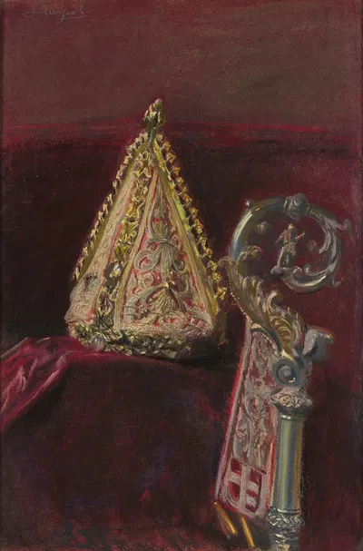 Mitre of Bishop Strzempiński and staff of Bishop Gembicki by Леон Вычулковский, 1907 — digital art print download