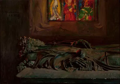 Sarcophagus of Queen Jadwiga by Леон Вычулковский, 1898 — digital art print download