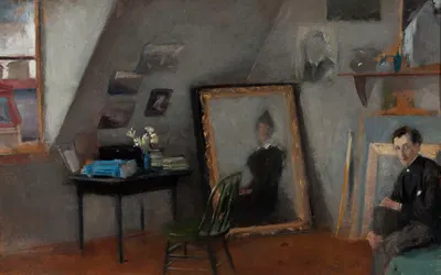 Studio interior by Olga Boznanska, 1895 — digital art print download
