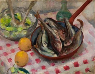 Still life with fish by Войцех Вейс, 1929 - 1930 — digital art print download