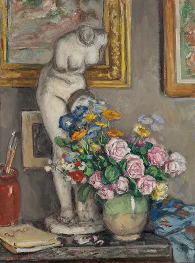 Nature morte et statue by Albert André, 1943 — digital art print download
