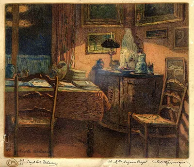 Chez le poète Verhaeren by Charles Bernier, 1917 — digital art print download