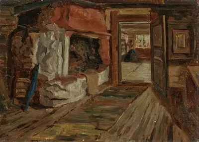 Interior of a Cottage (Stuginteriörer); The Bedroom by Эрнст Йозефсон, 1872 — digital art print download