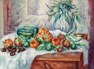 Nature morte aux grenades by Анри Мангин — digital art print download