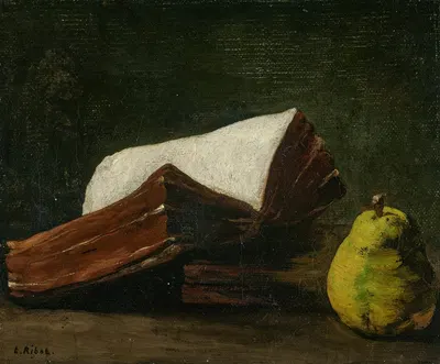 Book and Pear by Théodule Ribot — digital art print download