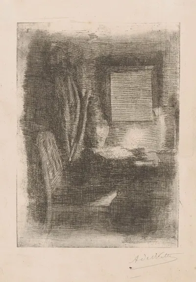 Interieur met bureau by Adrien de Witte — digital art print download