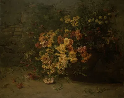 Chrysanthemums by Эмма Де Винь, 1890 — digital art print download