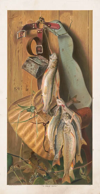 A great catch by Грей Литхо. Ко, 1905 — digital art print download