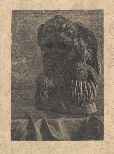 Indonesian sculpture on the table by Джули де Грааг — digital art print download
